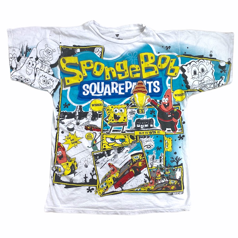 Spongebob Squarepants Nascar Comic Strip T-Shirt Size M